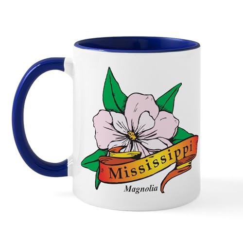 White/Navy Inside - Mississippi Mug