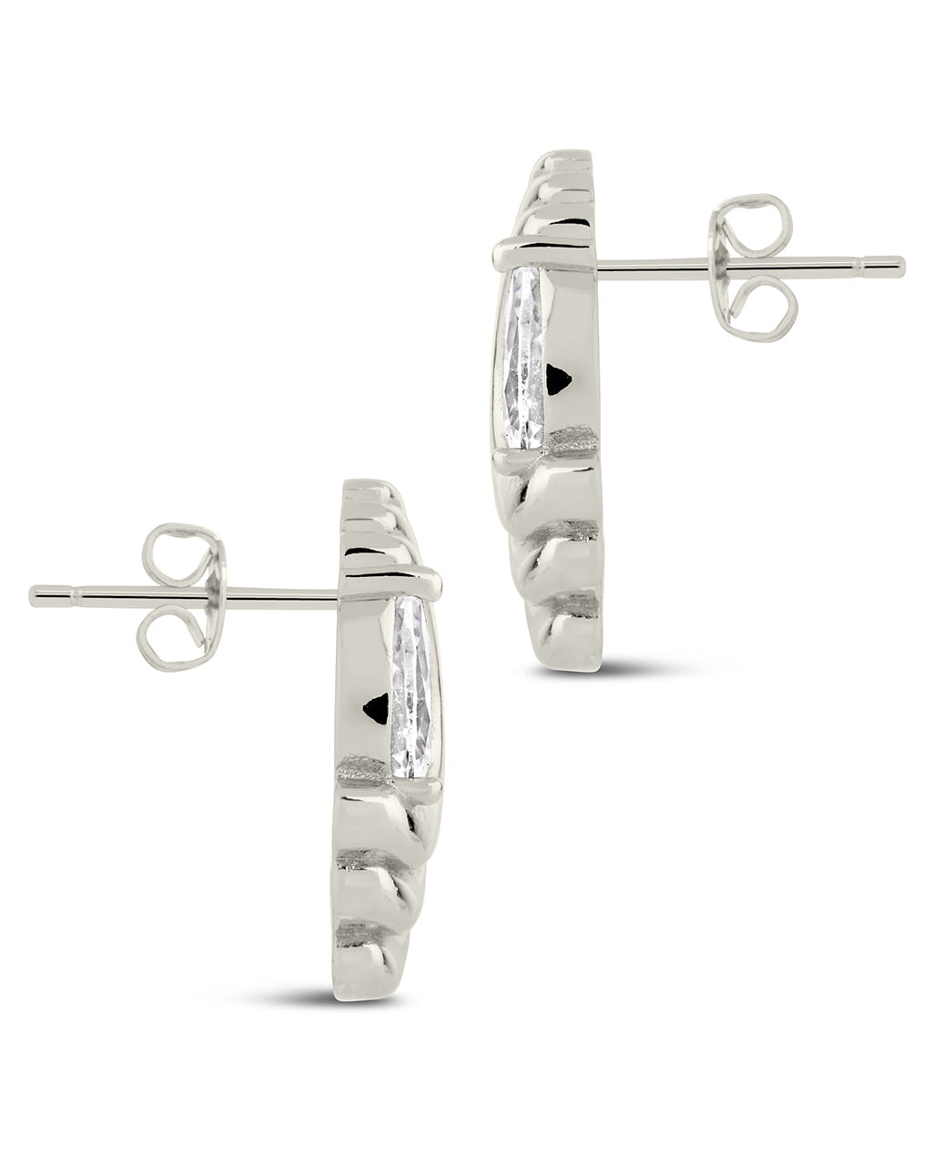 Stylish Kouign Amann CZ Stud Earrings for Women - Sparkling Cubic Zirconia Earrings for Daily Wear & Special Occasions