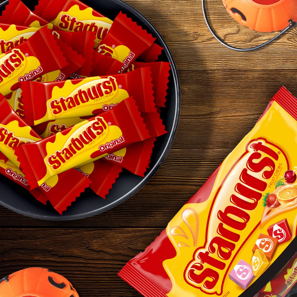 STARBURST Original Fruit Chews Fun Size Candy - 10.58 oz Bag | Halloween Party Favors, Trick or Treat Snacks & Office Treats