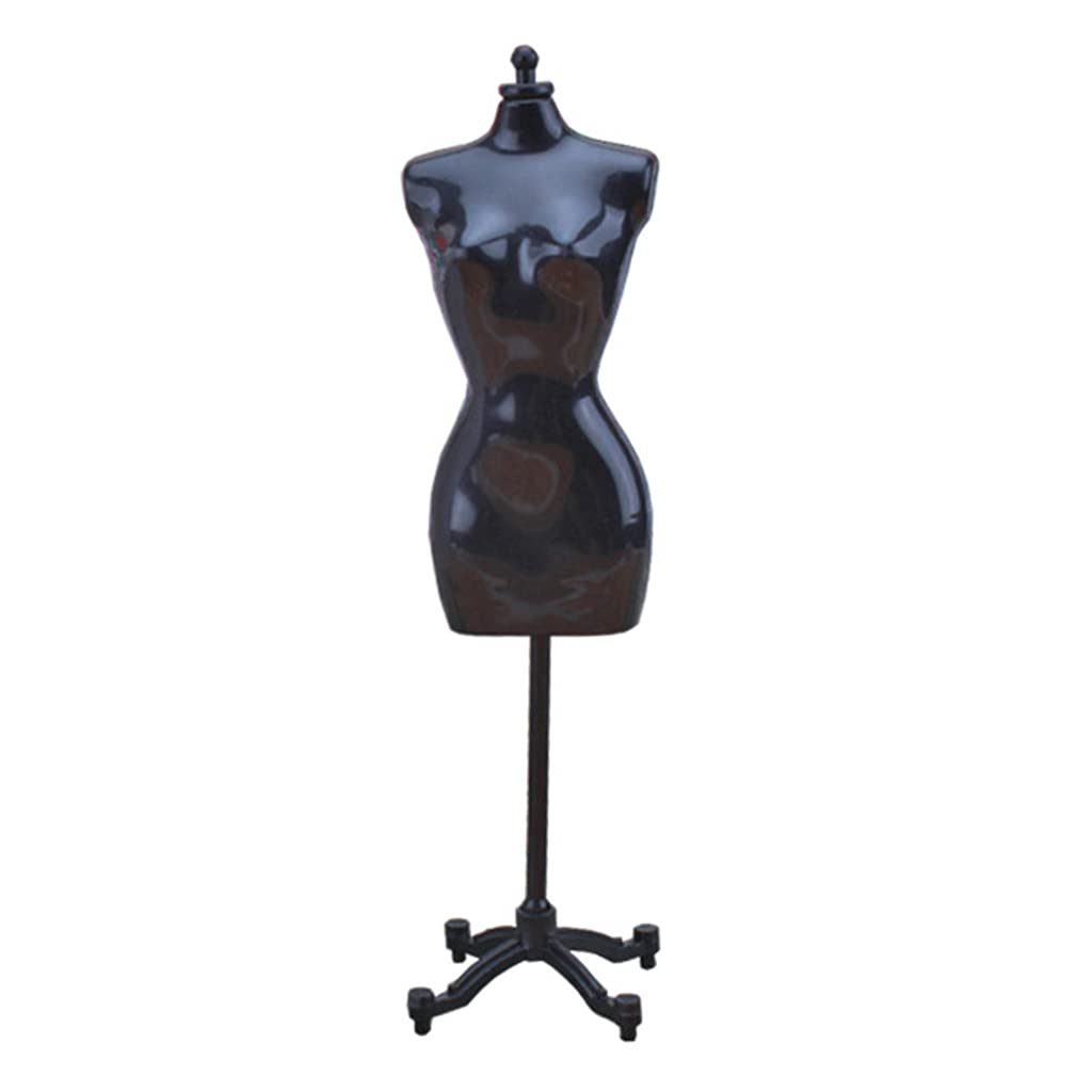 FUNCOCO Full Body Female Mannequin with Stand - Adjustable Dress Form for Clothing Display, Jewelry Showcase & Home Decor (Black) | Perfect for Boutiques, Tailors & Fashion Photography Studios