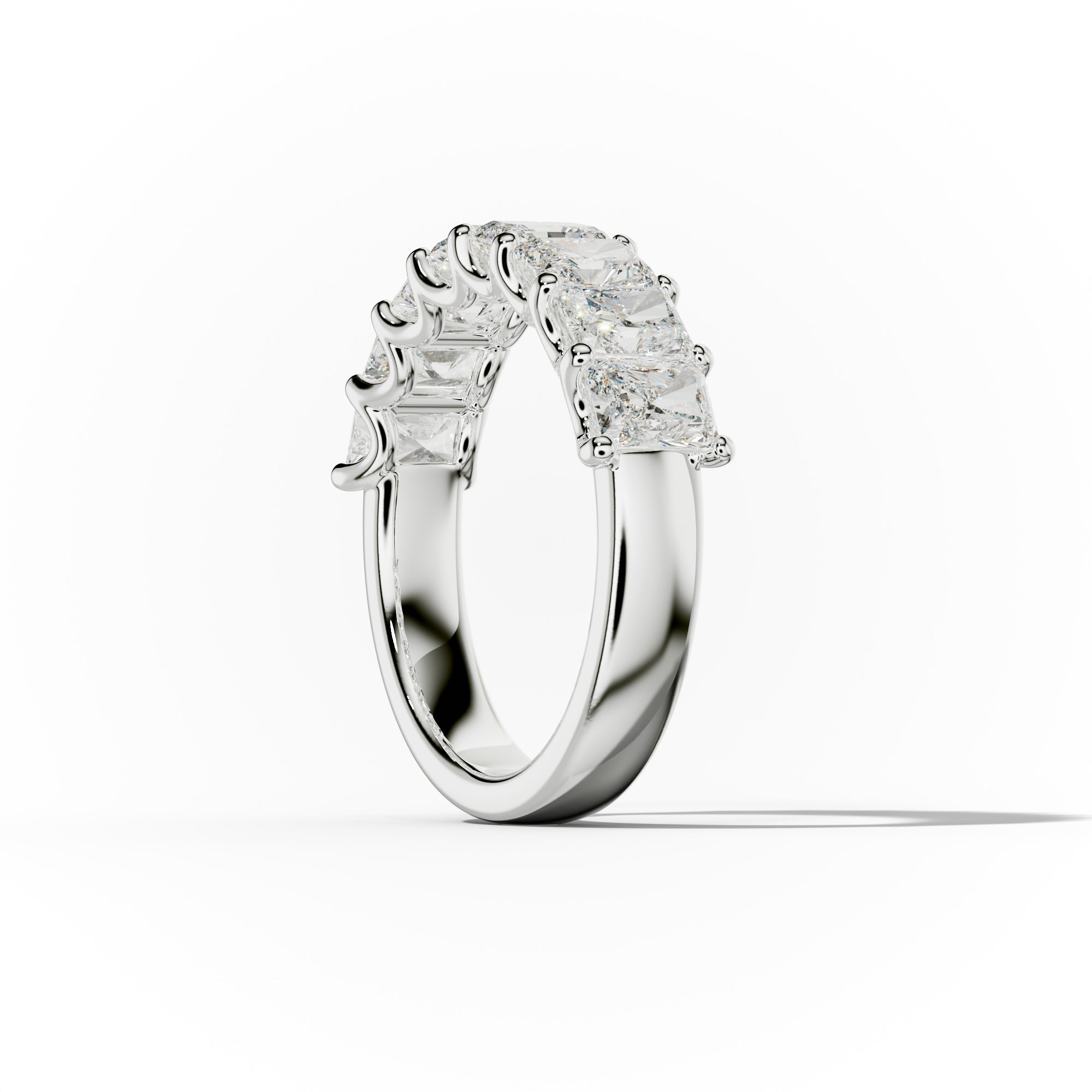 3.0 Carat Radiant Cut Diamond Anniversary Band for Women - 14K White Gold Wedding Ring - Perfect for Anniversaries, Engagements & Special Occasions