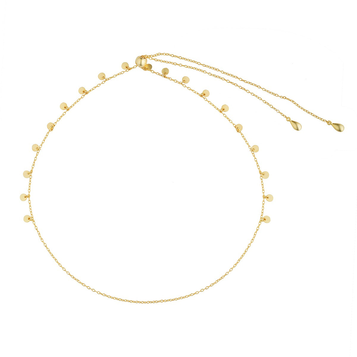 Elegant Delicate Path Lariat Necklace for Women - Dainty Gold Layered Chain Pendant - Perfect for Date Night, Wedding & Everyday Jewelry