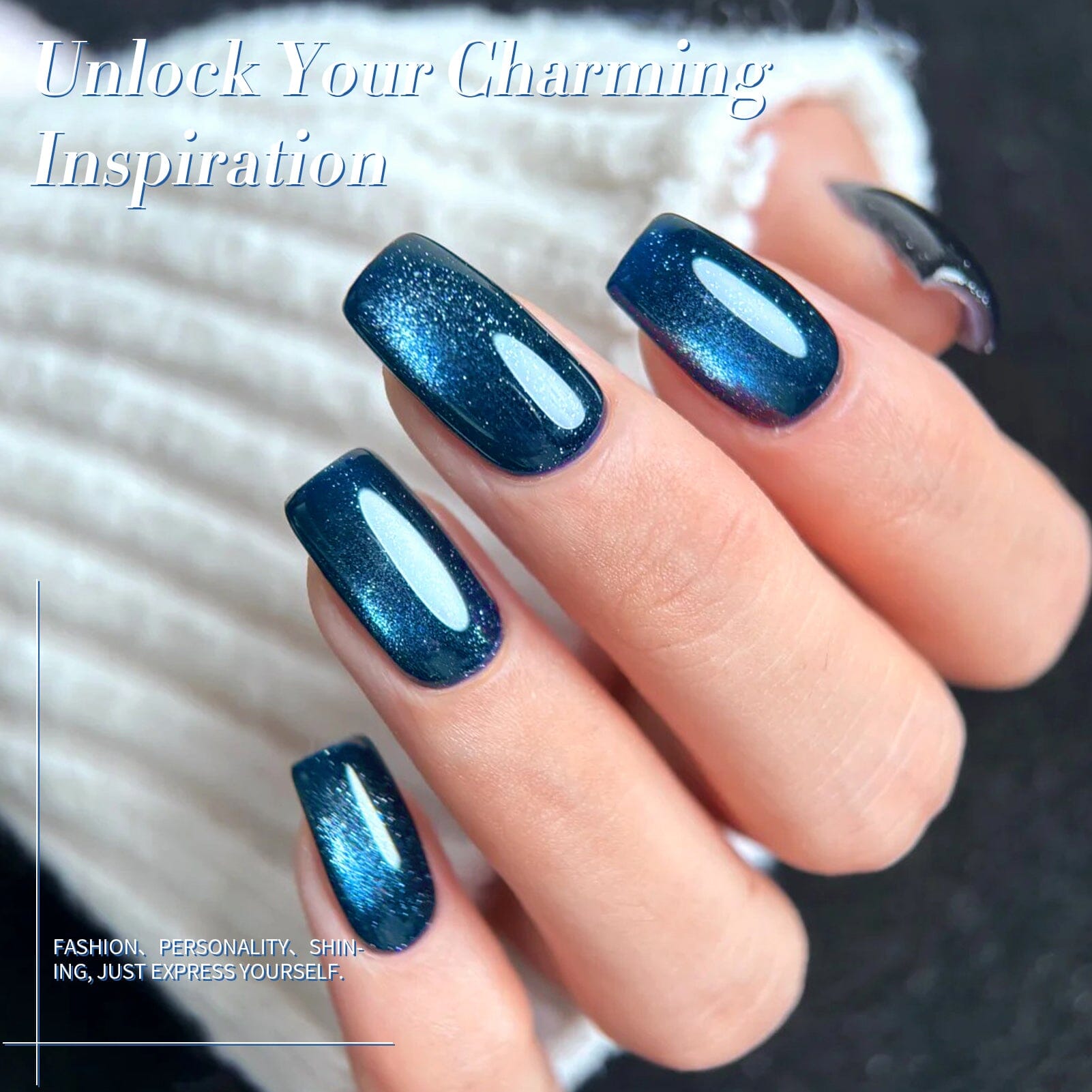 Blue Cat Magnetic Gel Polish MY38 Galaxy 10ml - Professional Nail Art Polish for Salon & Home Manicure - Perfect for Special Occasions & Everyday Wear