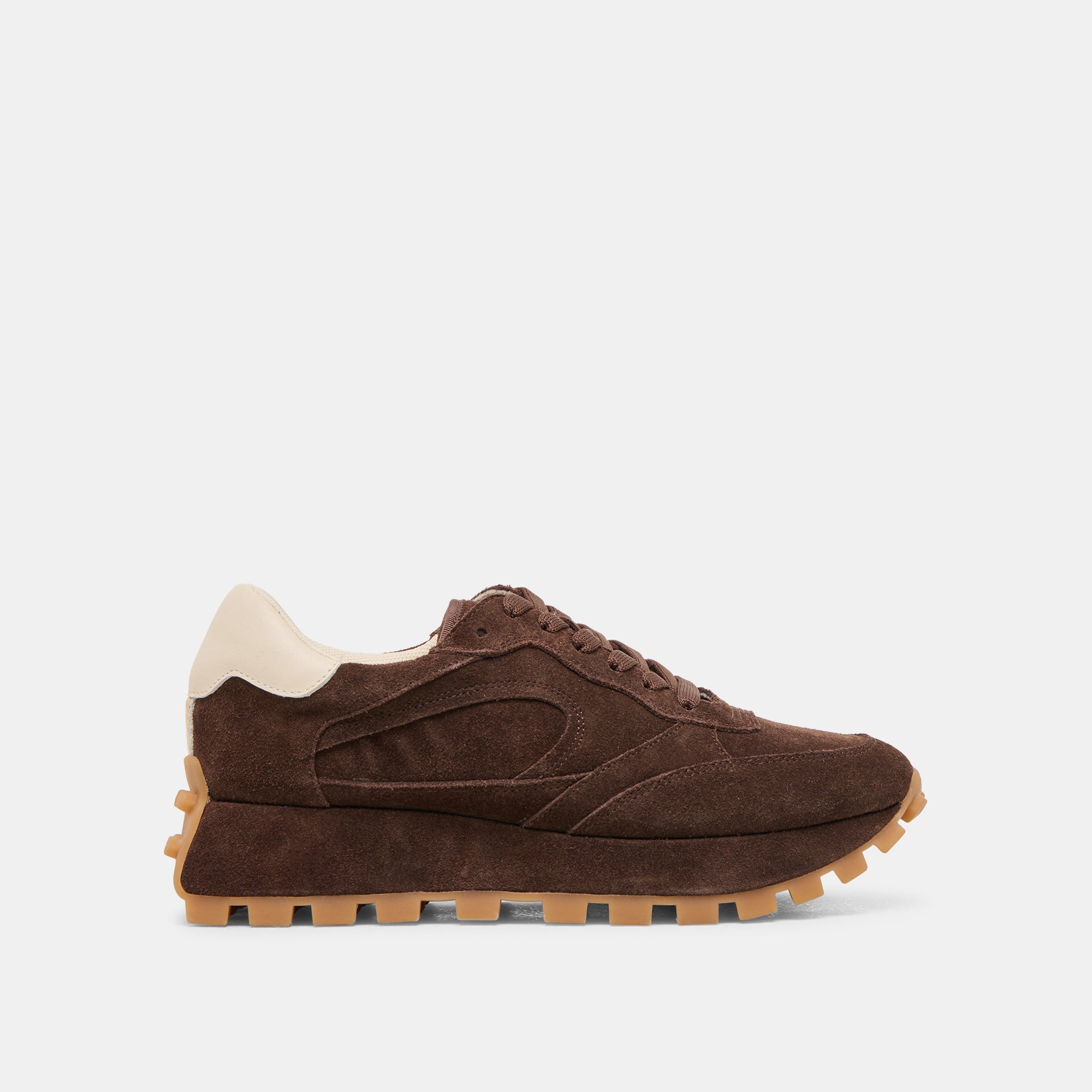 TRICIA Women's Sneakers - DK Brown Suede Casual Shoes for Walking, Running & Everyday Comfort | Fashionable & Lightweight Footwear for Work, Travel & Outdoor Activities