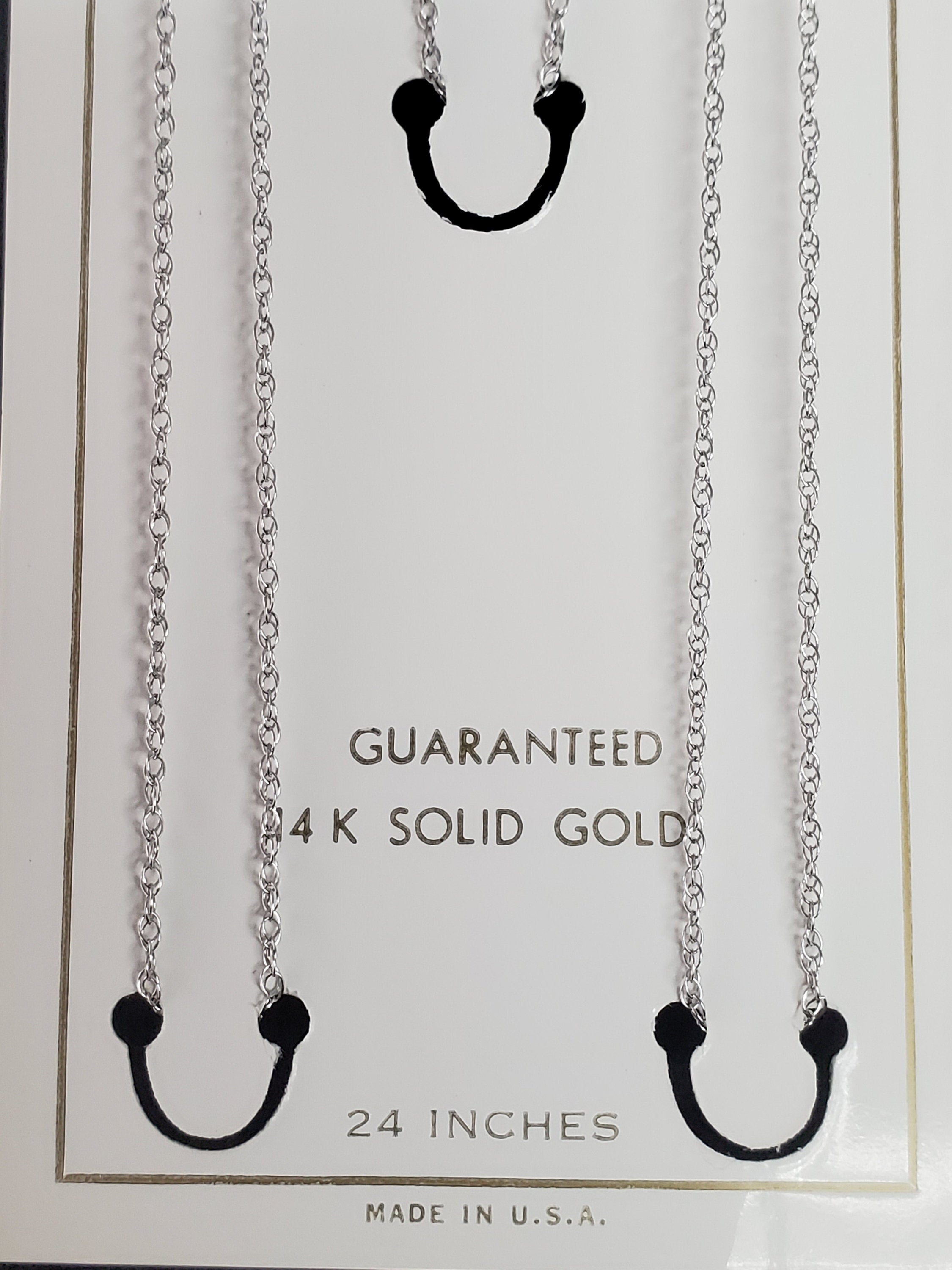 1.15MM Solid 14K Yellow or White Gold Rope Chain for Men & Women - Durable & Elegant Jewelry for Everyday Wear, Gifts & Special Occasions