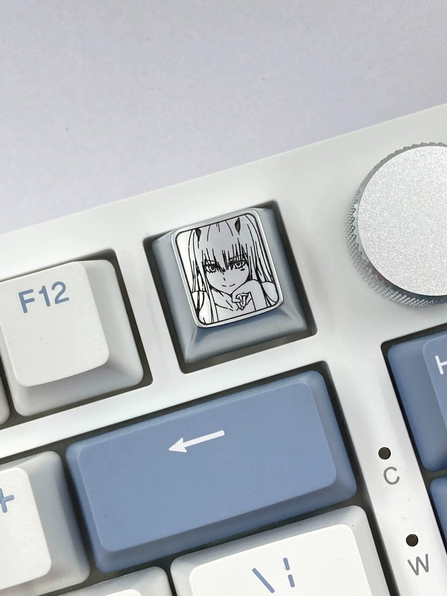 DARLING in the FRANXX 02 Anime Keycaps - Zinc Alloy Carved Custom Mechanical Keyboard Keycaps for Gaming, Typing, and PC Enthusiasts