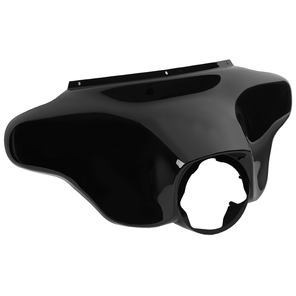 Black Front Outer with Inner Batwing Upper Fairing Cowl for 1996-2013 Harley Davidson Touring Electra Glide, Street Glide & Trike Models | Motorcycle Wind Protection & Custom Styling Upgrade
