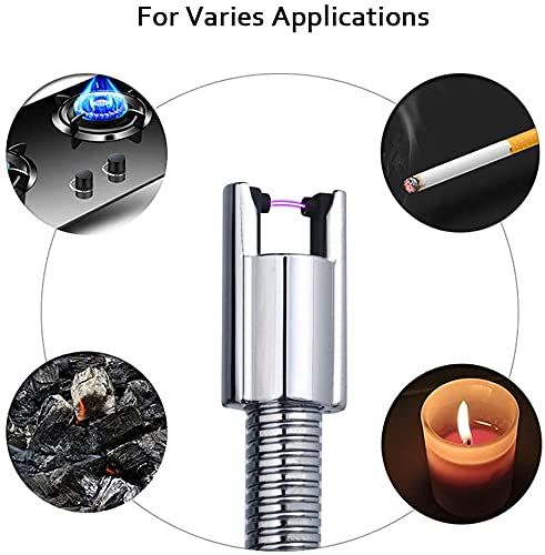 Blaziken Rechargeable USB Arc Lighter with LED Battery Display - Flexible Neck Electric Lighter for Candles, Gas Stoves, Camping & BBQ - Perfect for Home, Kitchen, Outdoor Adventures & Emergency Use