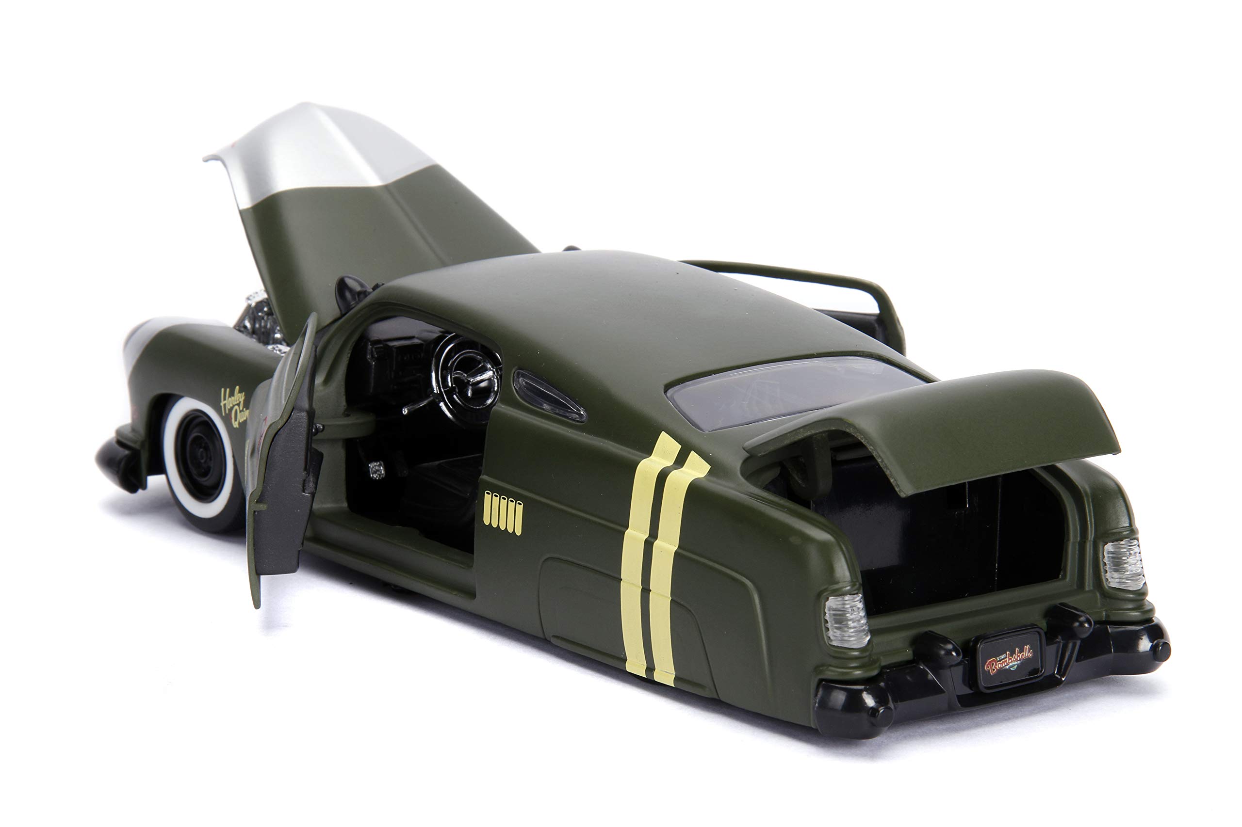 JADA TOYS 1/24 Scale Mercury 1951 & Harley Quinn Action Figure - Collectible Die-Cast Model Car with DC Comics Character for Display & Gifts