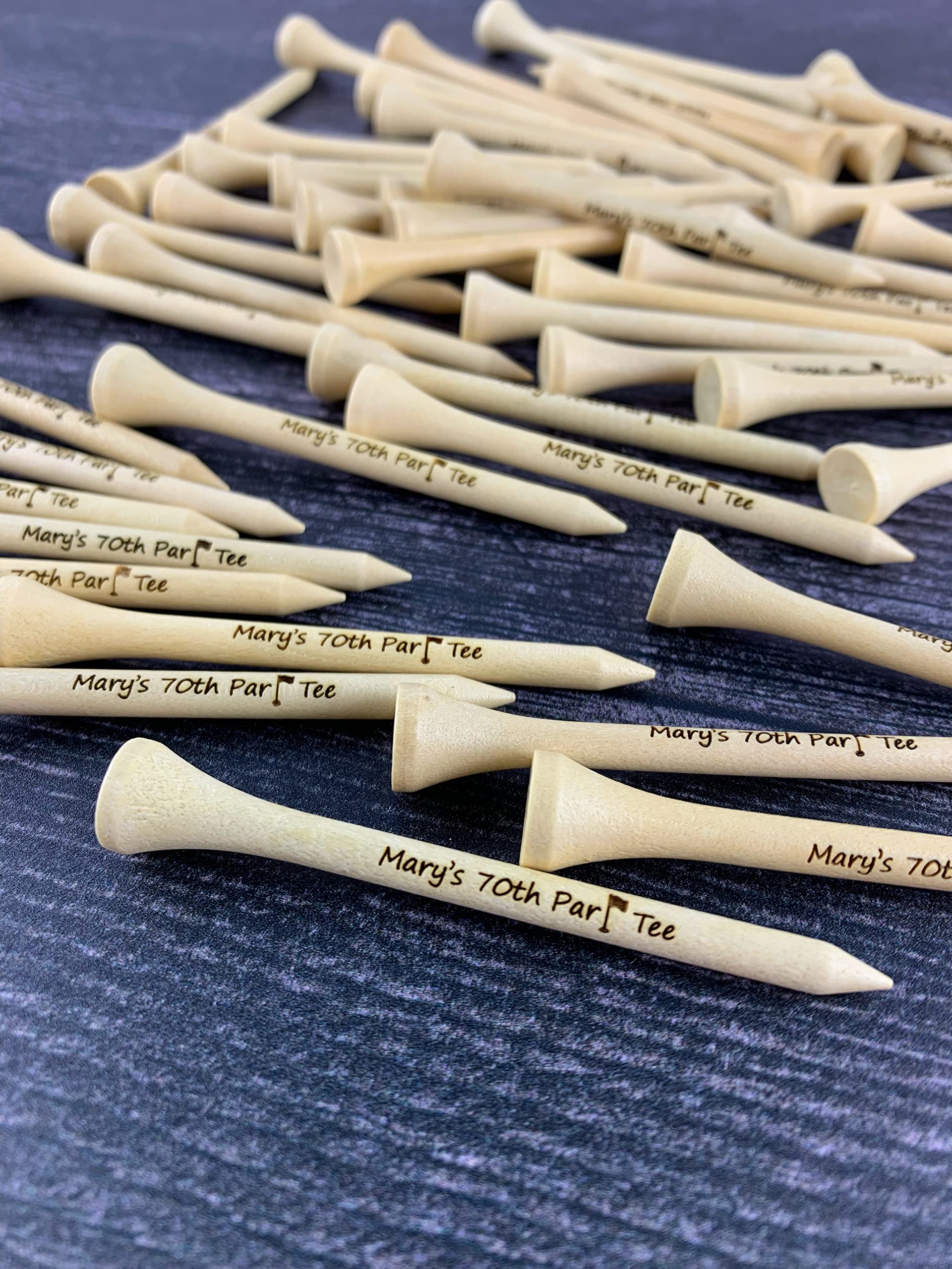 Custom Personalized Golf Tees - Unique Golf Gifts for Men, Dad & Golfers - Perfect for Birthdays, Father's Day & Tournaments - Durable Wooden Golf Tees for Driving Range & Course Play