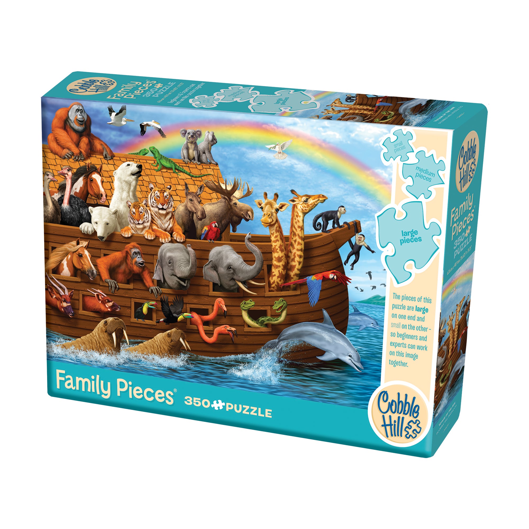 Cobble Hill Voyage of the Ark 350-Piece Family Puzzle - Fun Educational Activity for Kids & Adults, Perfect for Family Game Nights & Rainy Day Activities