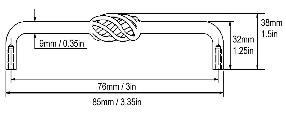 5 Pack Satin Nickel Cabinet Handles - Birdcage Twist Pulls for Kitchen Furniture (3