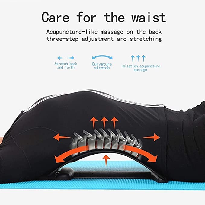 **Back Stretcher for Pain Relief - Lumbar Support Device for Herniated Disc, Sciatica & Scoliosis | Multi-Level Massager & Cracker Board for Upper & Lower Back | Perfect for Home & Office Use**