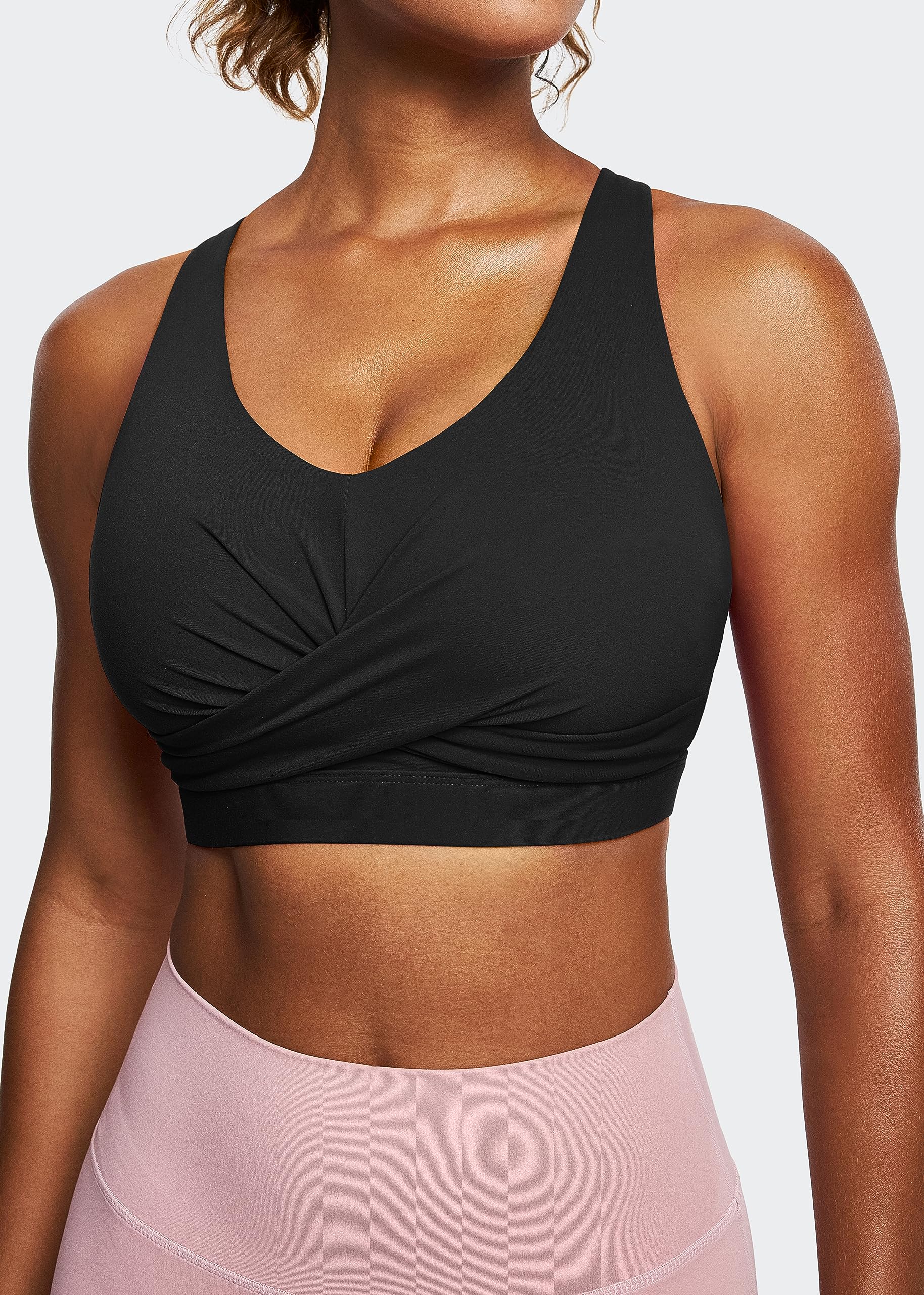 IUGA High Impact Sports Bras for Women - High Support Criss-Cross Back Strappy Workout Bra with Removable Pads for Running, Yoga & Gym - Moisture Wicking & Breathable Activewear