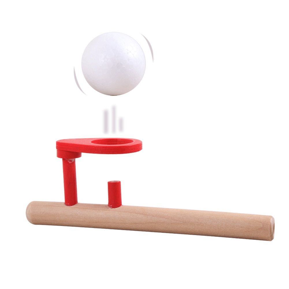 Premium Wooden Floating Ball Blower Toy for Kids - Fun Outdoor & Indoor Air Blowing Game - Perfect for Backyard Play, Birthday Parties & Stress Relief
