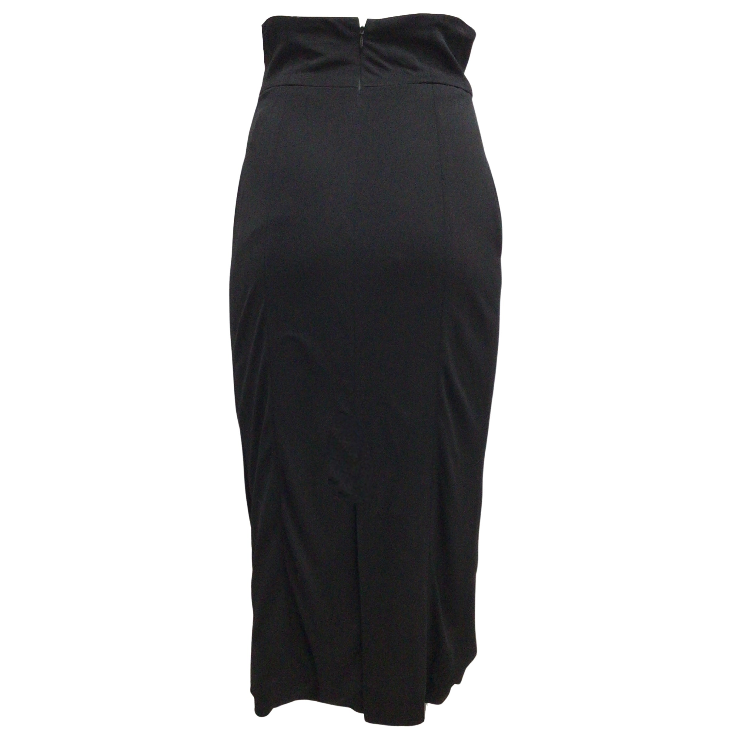 Chanel Black Jersey Midi Viscose Skirt for Women | Elegant Stretch Comfortable Wrap Skirt | Perfect for Office, Date Night & Special Occasions