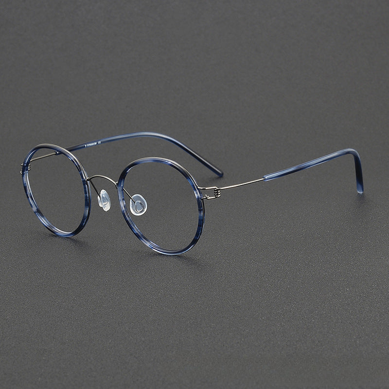 Vintage Titanium Round Eyeglass Frames - Lightweight & Durable Retro Style Glasses for Men & Women - Perfect for Reading, Fashion, and Everyday Wear