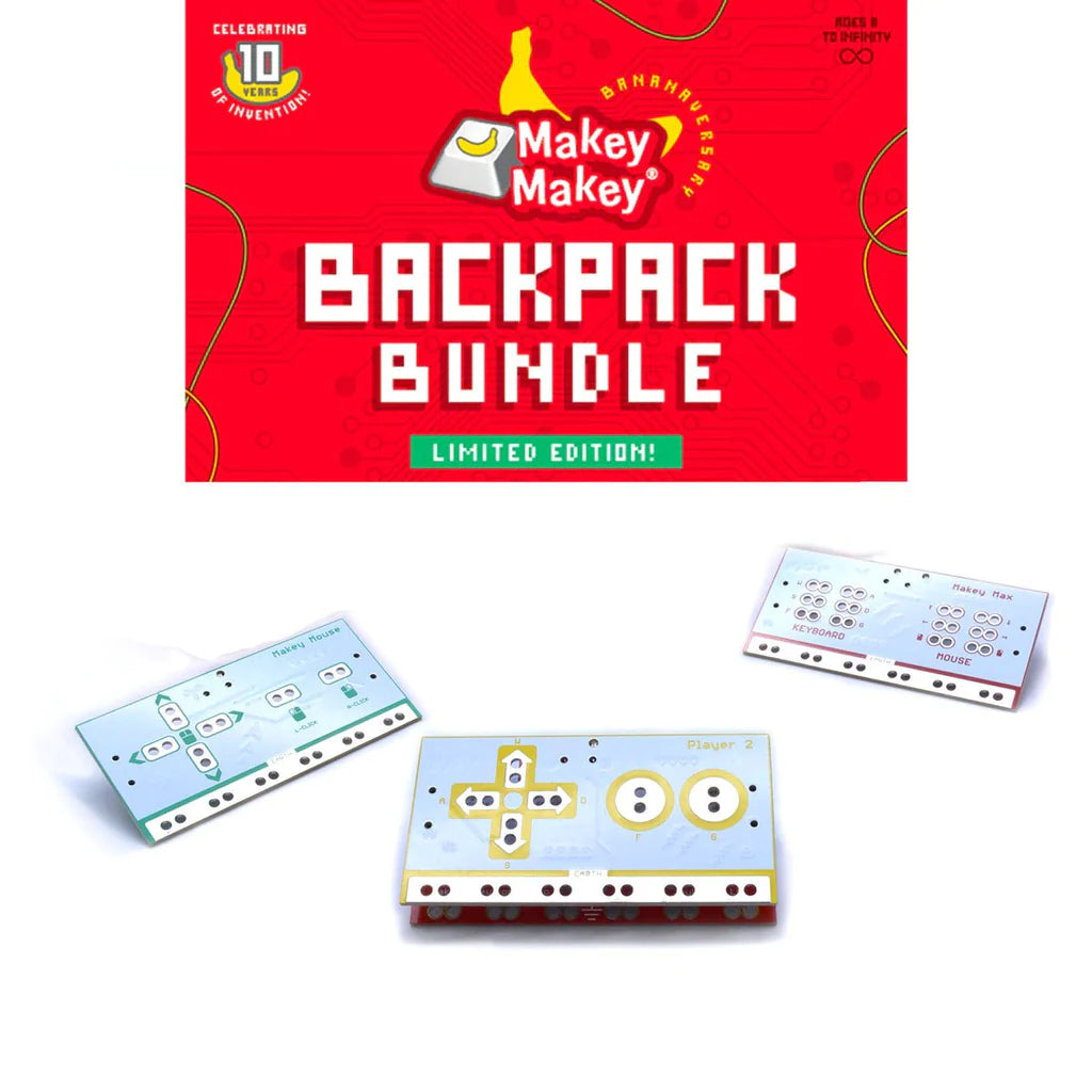Makey Makey STEM Learning Kit - Backpack Bundle for Kids | Creative Electronics & Coding Projects | Perfect for Classroom, Homeschool & DIY Science Experiments
