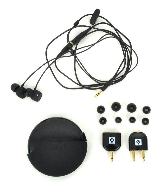 JAYS T-JAYS Three Premium In-Ear Headphones - High-Quality Sound for Music, Gaming & Travel