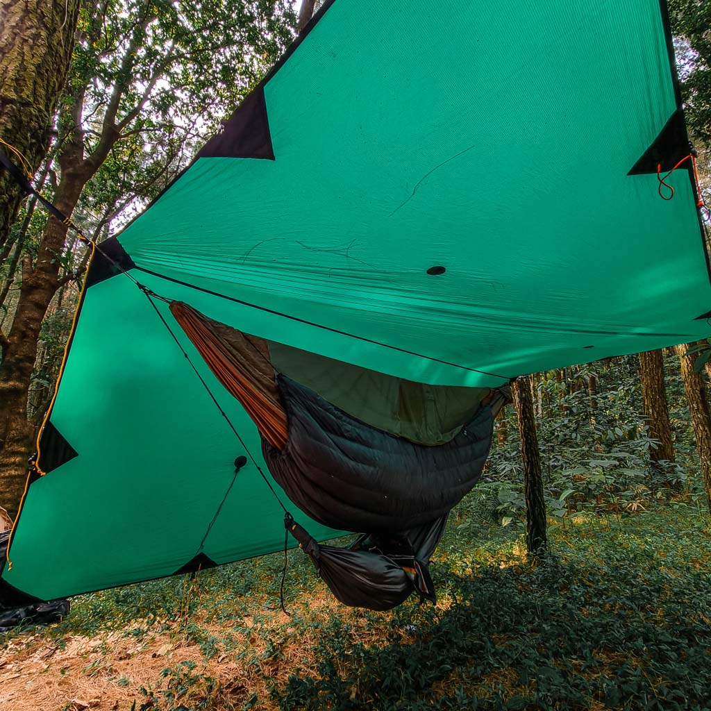 Fullmoon Waterproof Camping Tarp - Dark Green Outdoor Shelter for Hiking, Backpacking & Emergency Survival