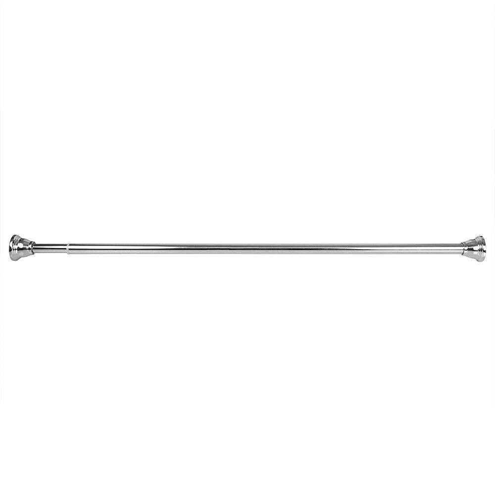 PayoderTY 47-72 Inch Adjustable Tension Mounted Straight Steel Shower Curtain Rod - No Drilling Required - Perfect for Bathrooms, Showers, and Small Spaces