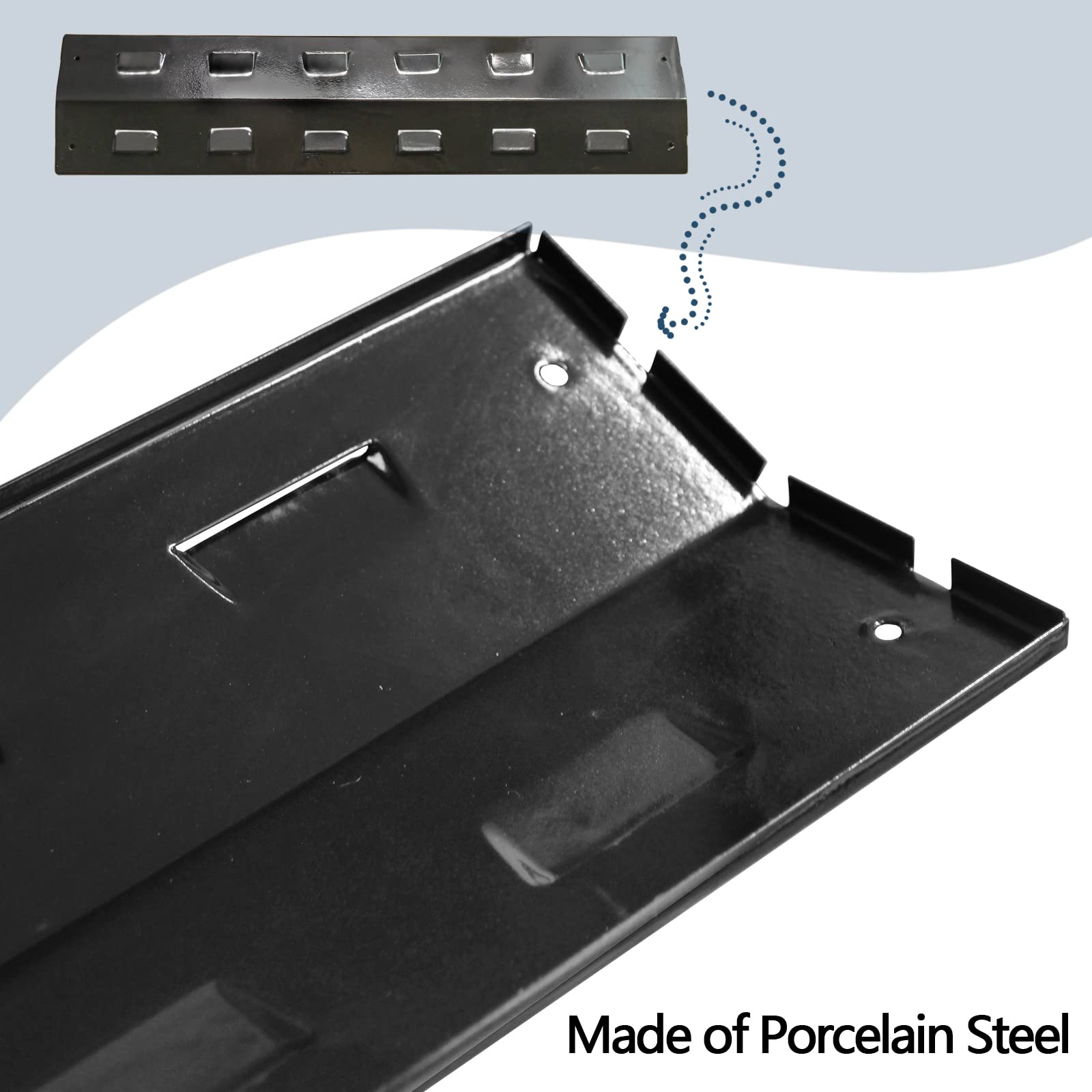 Hongso 27 Inch Porcelain Coated Steel Heat Plate Replacement - Compatible with Charbroil, Kenmore & Other Gas Grill Models | Durable & Rust-Resistant for Outdoor BBQ Cooking & Grilling