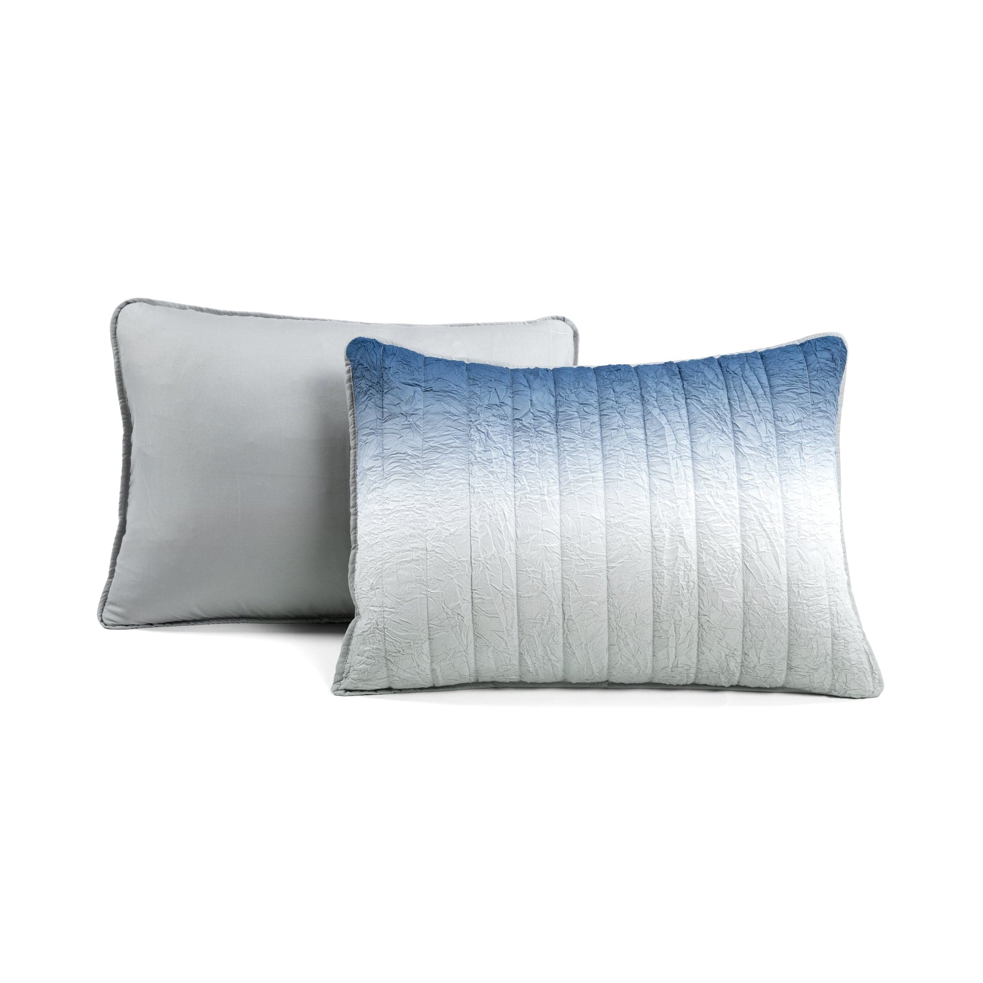 Crinkle Ombre Oversized Quilt 3-Piece Set - Soft Textured Bedding for Master Bedroom, Guest Room & Cozy Home Decor