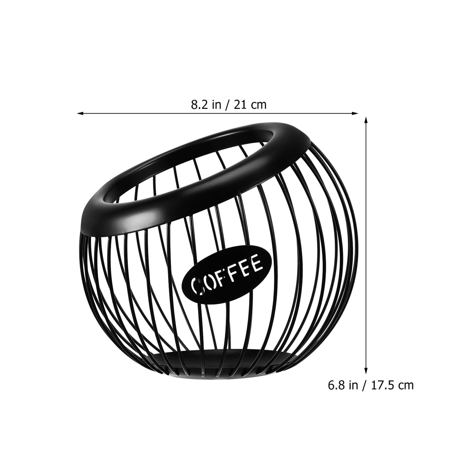 Gadpiparty Large Capacity Metal Coffee Pod Holder - Espresso Pod Organizer & Tea Bag Storage Basket for Coffee Station (Black) | Perfect for Home, Office & Kitchen Countertop Organization