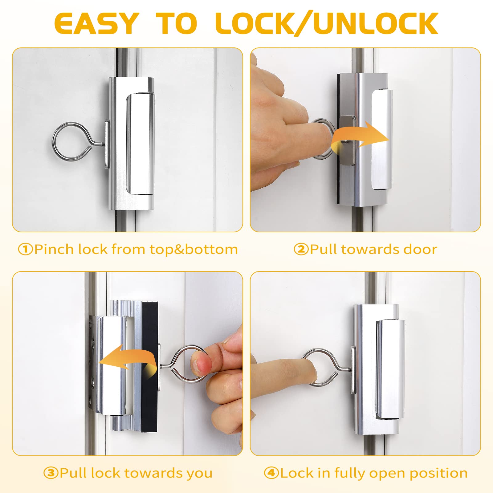 **Upgraded Childproof Home Security Door Lock with Pull Ring - 4