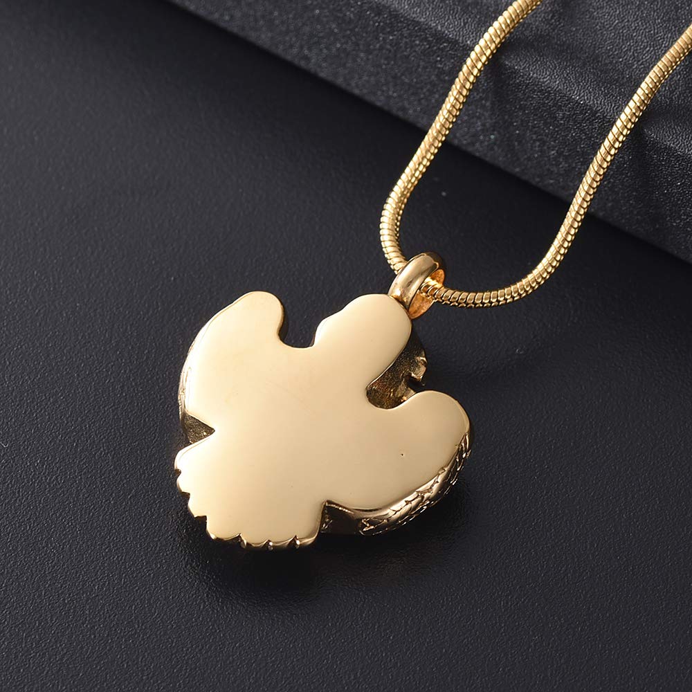 IMRSANL Cremation Jewelry Necklace - Eagle & Motorcycle Memorial Keepsake Pendant for Ashes - Urn Jewelry for Loved Ones | Perfect for Memorial Services, Remembrance Gifts & Honoring Passed Family Members