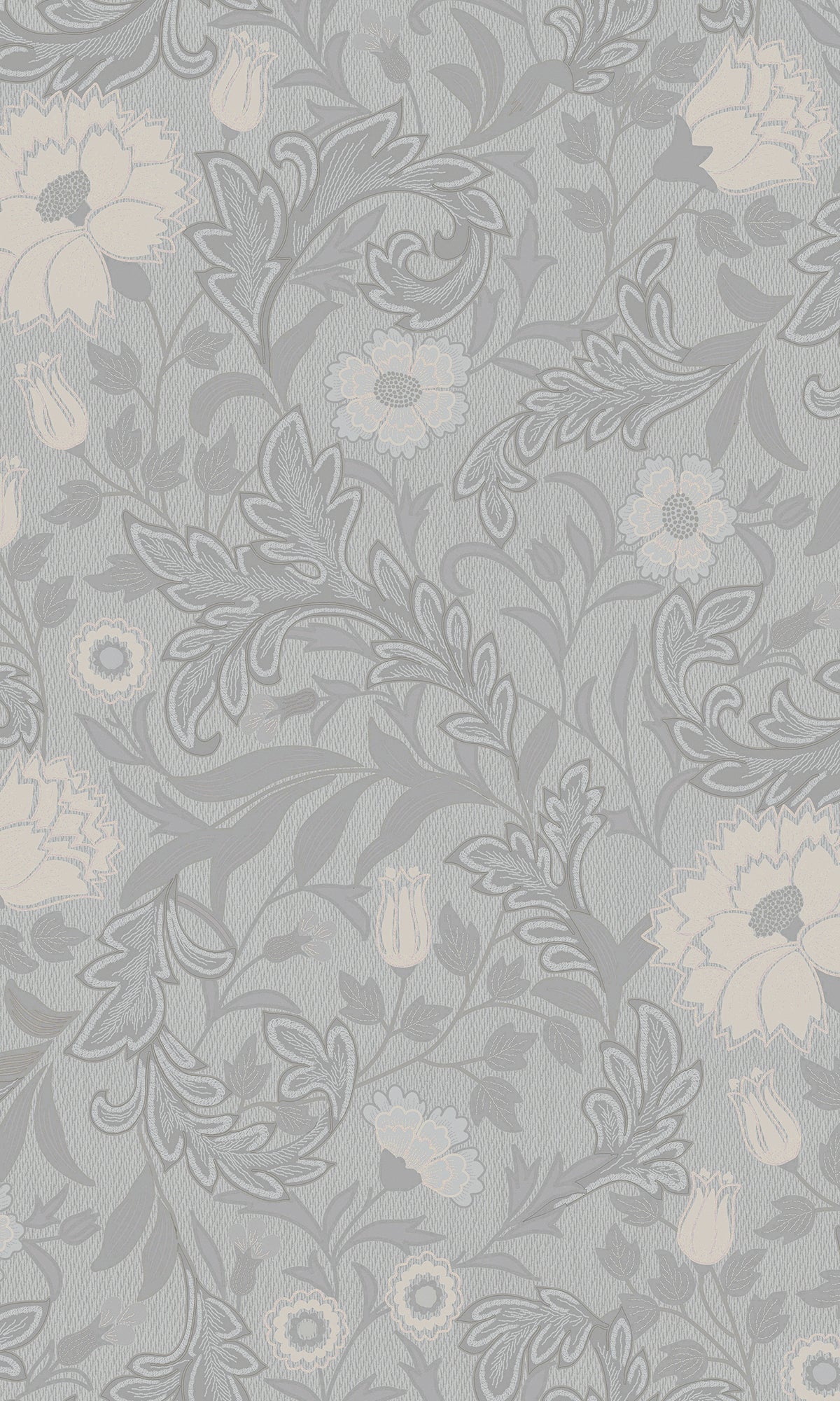 Blue Elegant Floral Trail Print Wallpaper R9525 - Peel and Stick Removable Wallpaper for Bedroom, Living Room, Nursery Decor