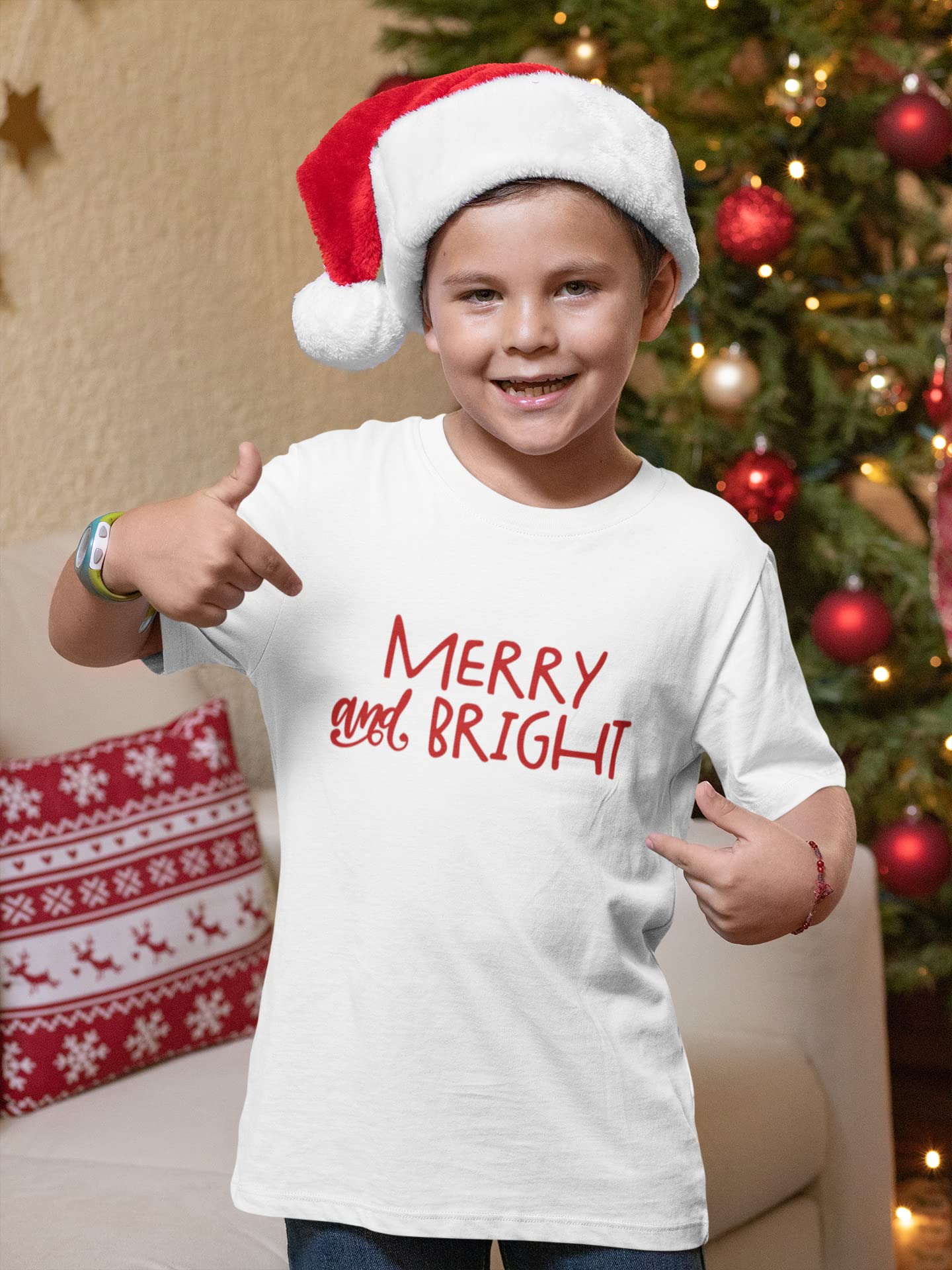 Merry and Bright Christmas Iron On Decal for Fabric - Gold Heat Transfer Vinyl for DIY Holiday Crafts, T-Shirts, Sweaters & Home Decor - Perfect for Holiday Gifts & Festive Apparel Decoration