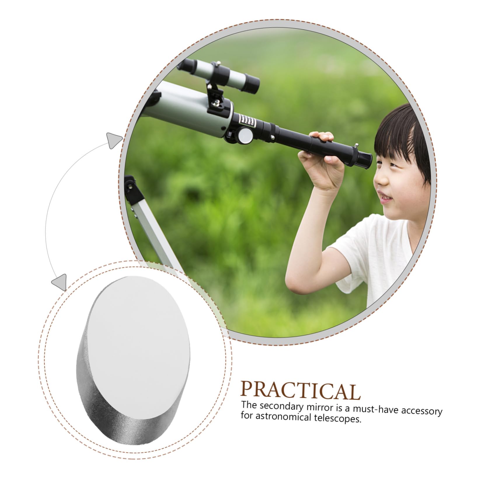 HAWILLOSCH Upgraded Reflective Secondary Mirror for Astronomical Telescopes - High-Quality Optical Tool for Enhanced Stargazing & Celestial Observation