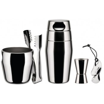 Alessi Cocktail Set - Premium Stainless Steel Bar Tools for Mixing & Serving Drinks - Perfect for Home Bars, Parties & Professional Bartenders