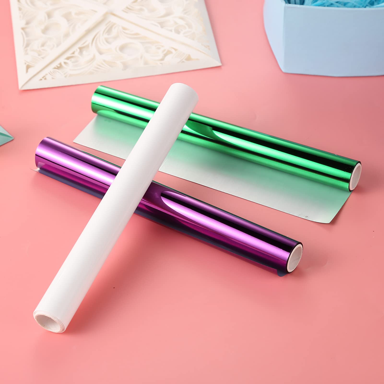 8-Pack Briartw Laser Printer & Laminator Compatible Toner Reactive Foil Roll - 16.4ft x 7.6in Heat Transfer Foil Paper for DIY Crafts, Card Making, Scrapbooking - Perfect for Home Decor, Wedding Invitations & Personalized Gifts