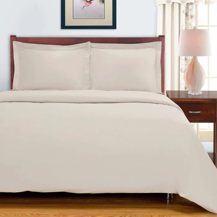 Premium 700 Thread Count Egyptian Cotton Duvet Cover Set with Pillow Shams - Soft Luxury Bedding for Hotel-Style Comfort - Perfect for Master Bedrooms, Guest Rooms & Airbnb Listings