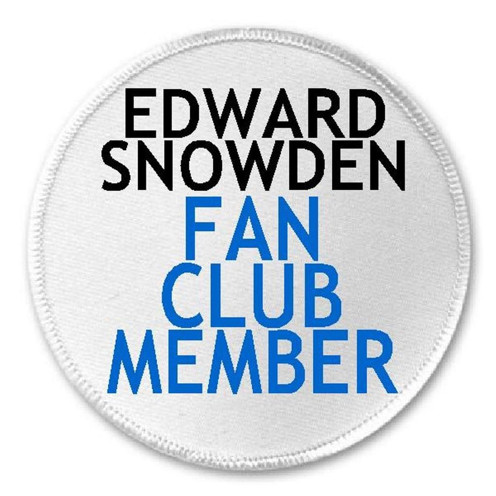 Edward Snowden Fan Club Member - 3 Inch Sew On or Iron On Embroidered Patch for Jackets, Bags & DIY Crafts