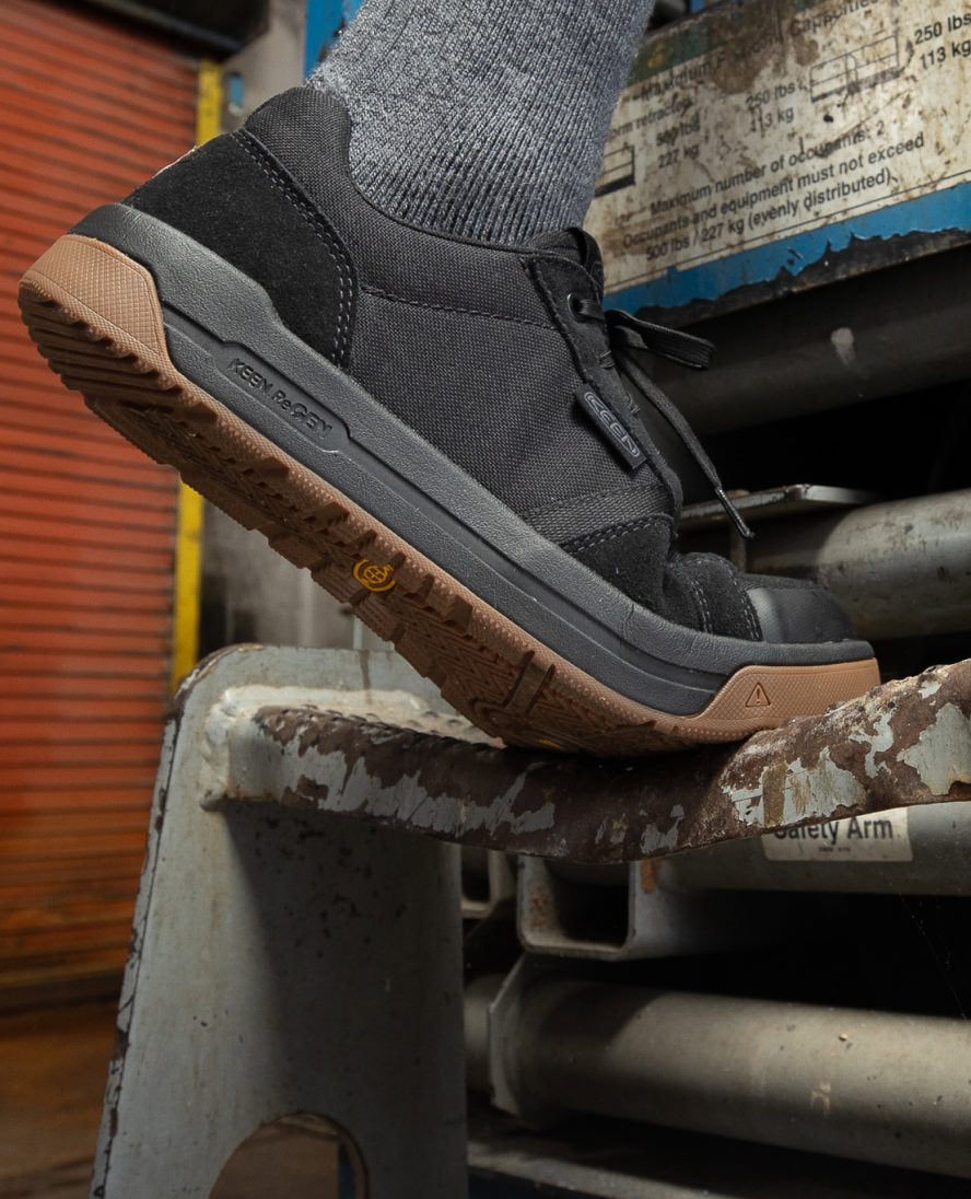 Kenton ESD Safety Work Shoes for Men - Carbon Toe, Black/Gum - Slip Resistant & Electrical Hazard Protection for Construction & Warehouse Workers