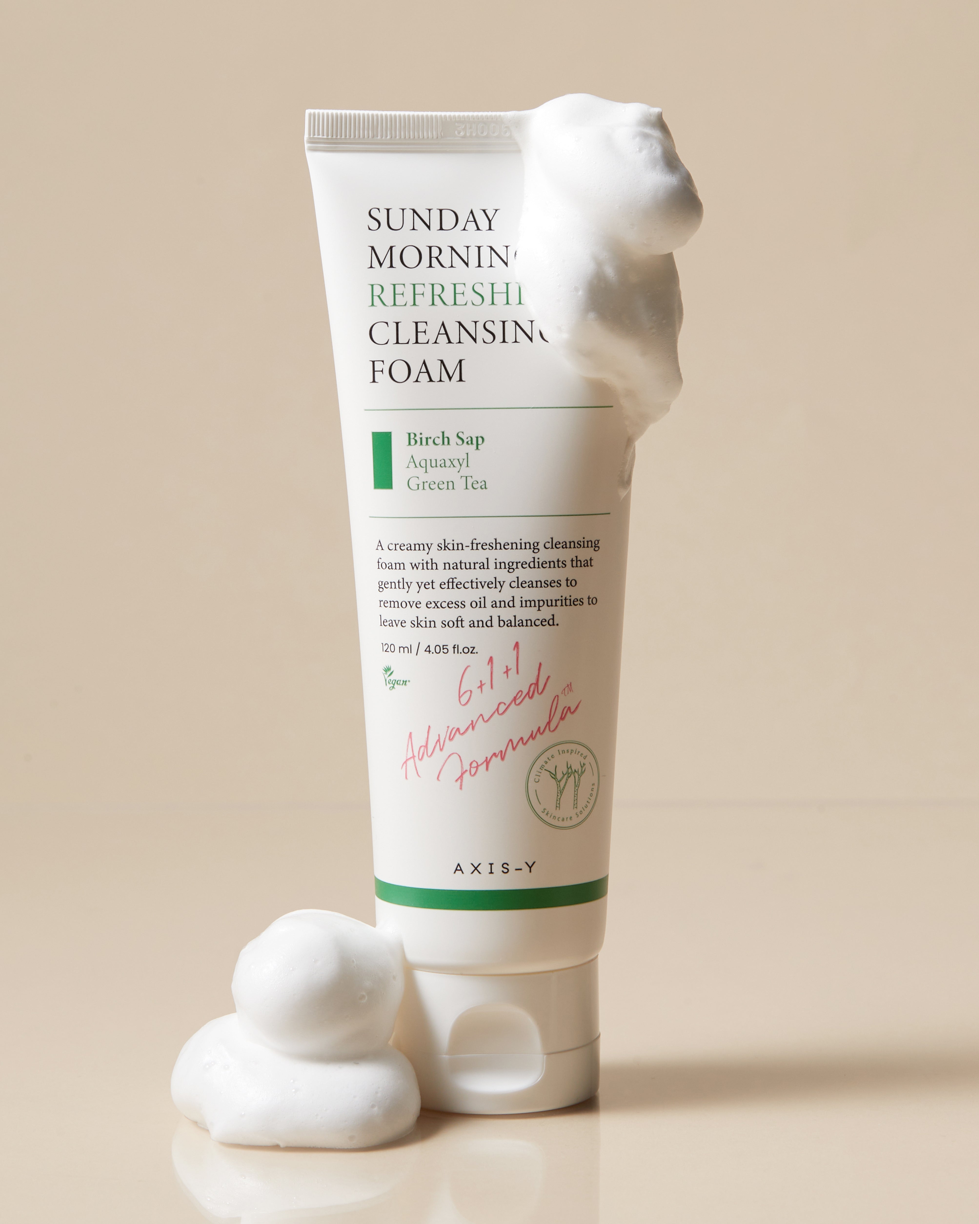 AXIS Y Sunday Morning Refreshing Cleansing Foam - Gentle Korean Face Wash for Oily & Acne-Prone Skin | Daily Deep Cleansing & Pore Care | Perfect for Morning Skincare Routine