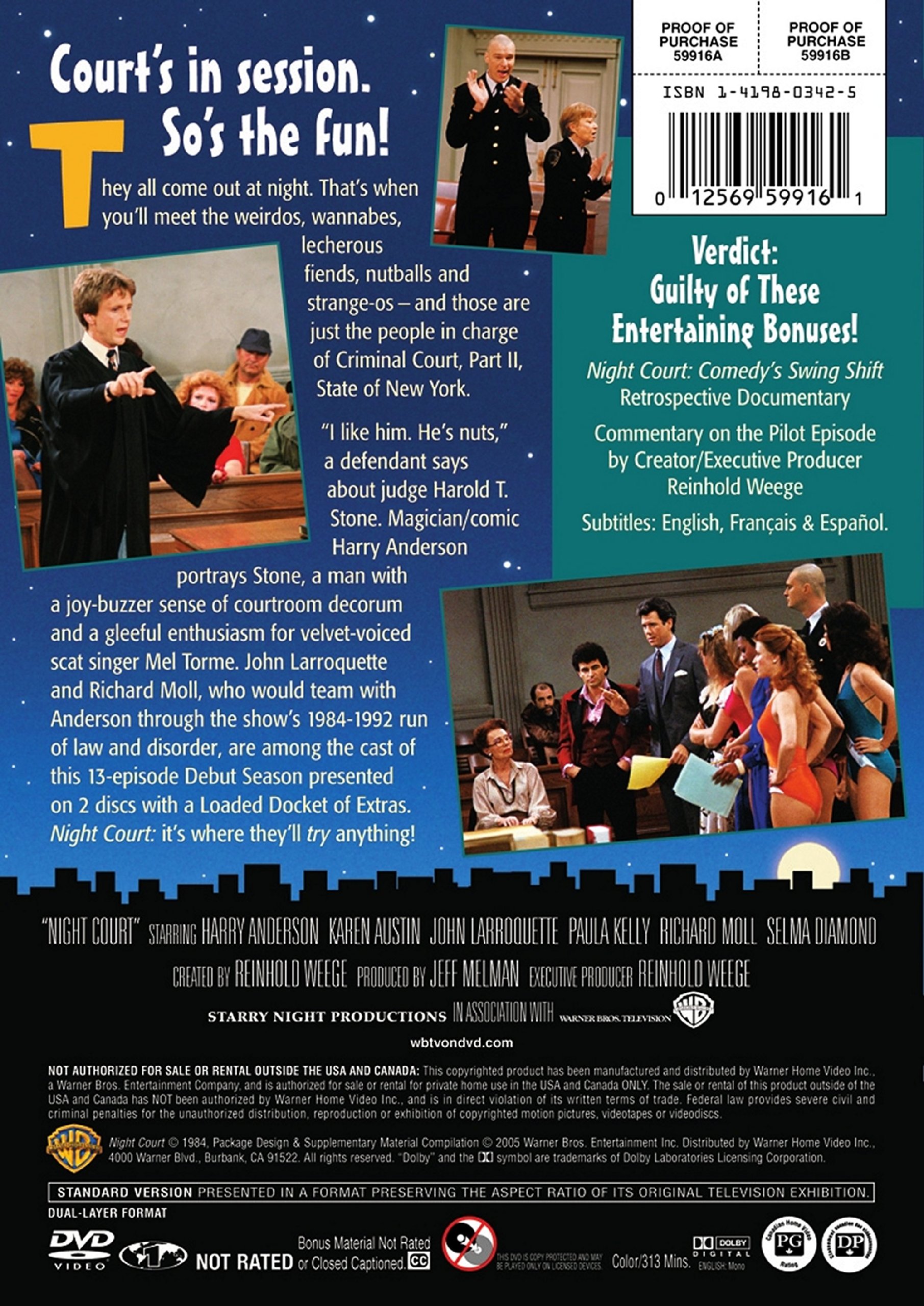 Night Court: Season 1 DVD | Classic Legal Comedy TV Series | Perfect for Home Entertainment & Nostalgic Viewing