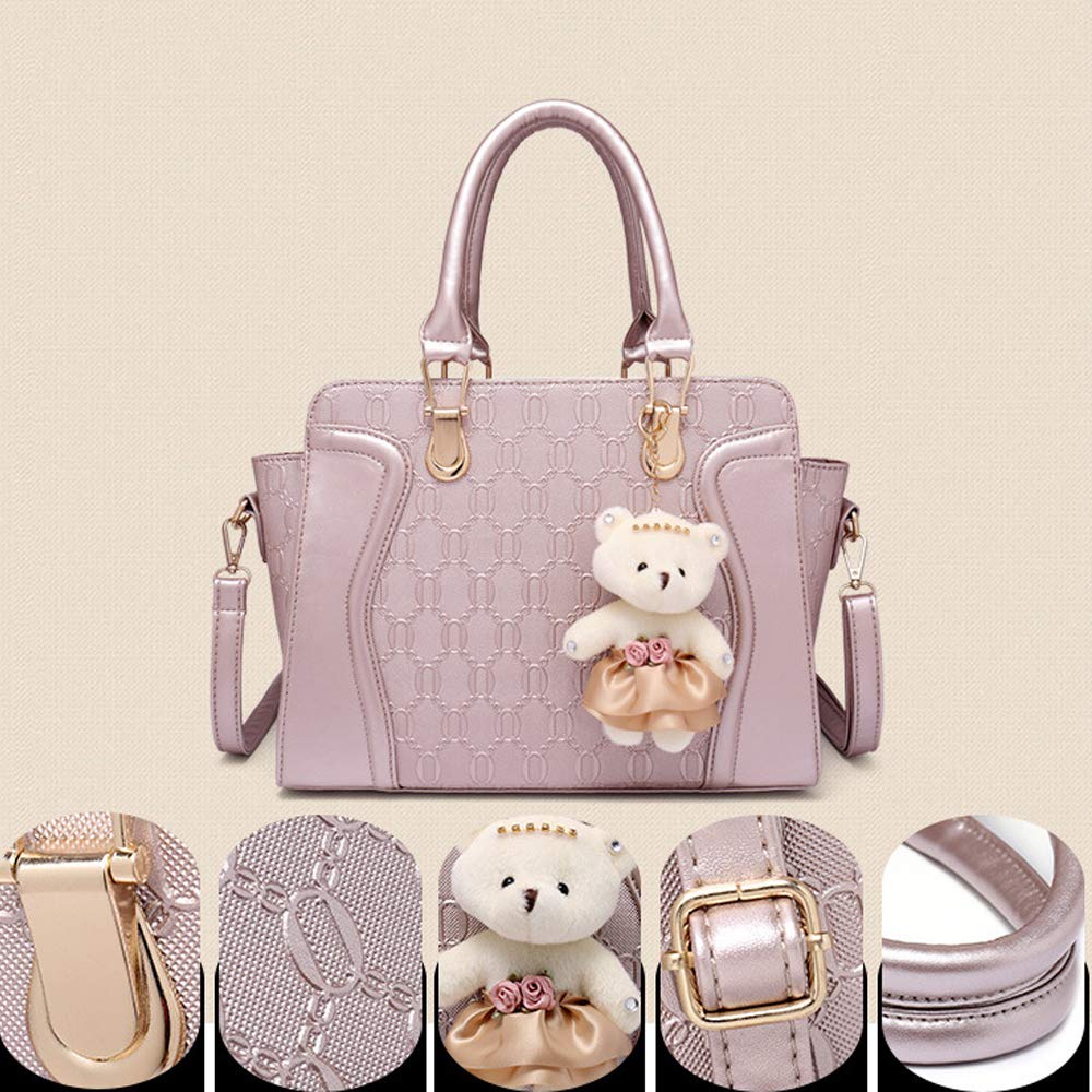 Stylish PU Leather Handbag & Shoulder Bag Set - Fashion Tote, Messenger Bag, Wallet & Card Holder (4-Piece) - Perfect for Work, Travel & Everyday Use