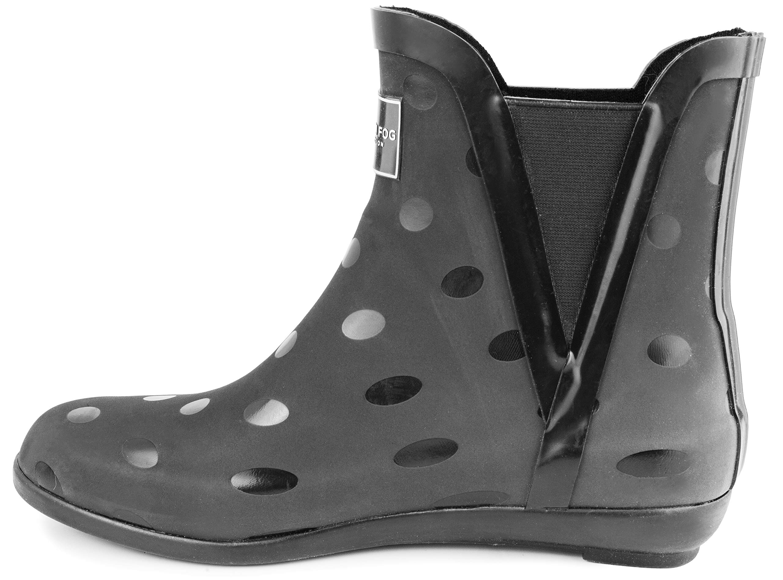 LONDON FOG Women's Waterproof Rain Boots - Stylish Mid-Calf Rubber Rain Boots for Women, Comfortable & Slip-Resistant, Perfect for Gardening, Walking Dogs & Rainy Day Outfits