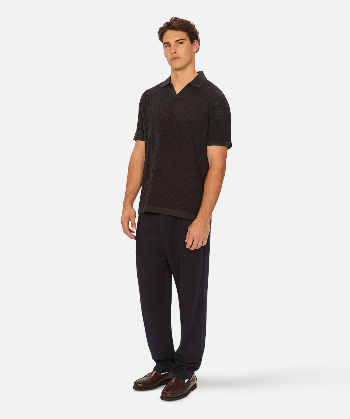 Premium Nunez Polo Shirt for Men - Classic Navy Blue Cotton Casual Wear - Perfect for Office, Golf & Everyday Outfits