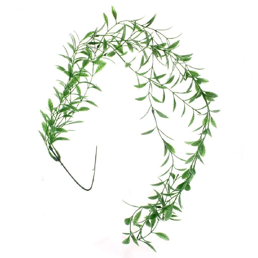 Realistic Fake Reptile Terrarium Decor - Plastic Willow Vine & Artificial Green Plants for Lizard Habitat - Perfect for Reptile Tanks, Gecko Enclosures & Vivarium Scenery