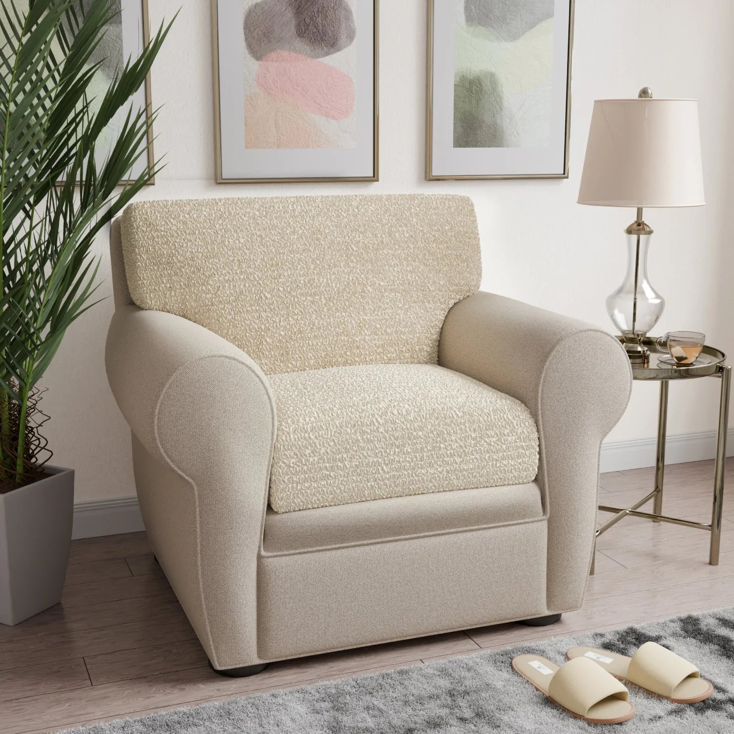 Premium Seat Cushion Cover - Mille Righe Collection | Comfortable & Stylish Home Decor for Sofa, Chair, Office & Car | Washable & Durable Fabric