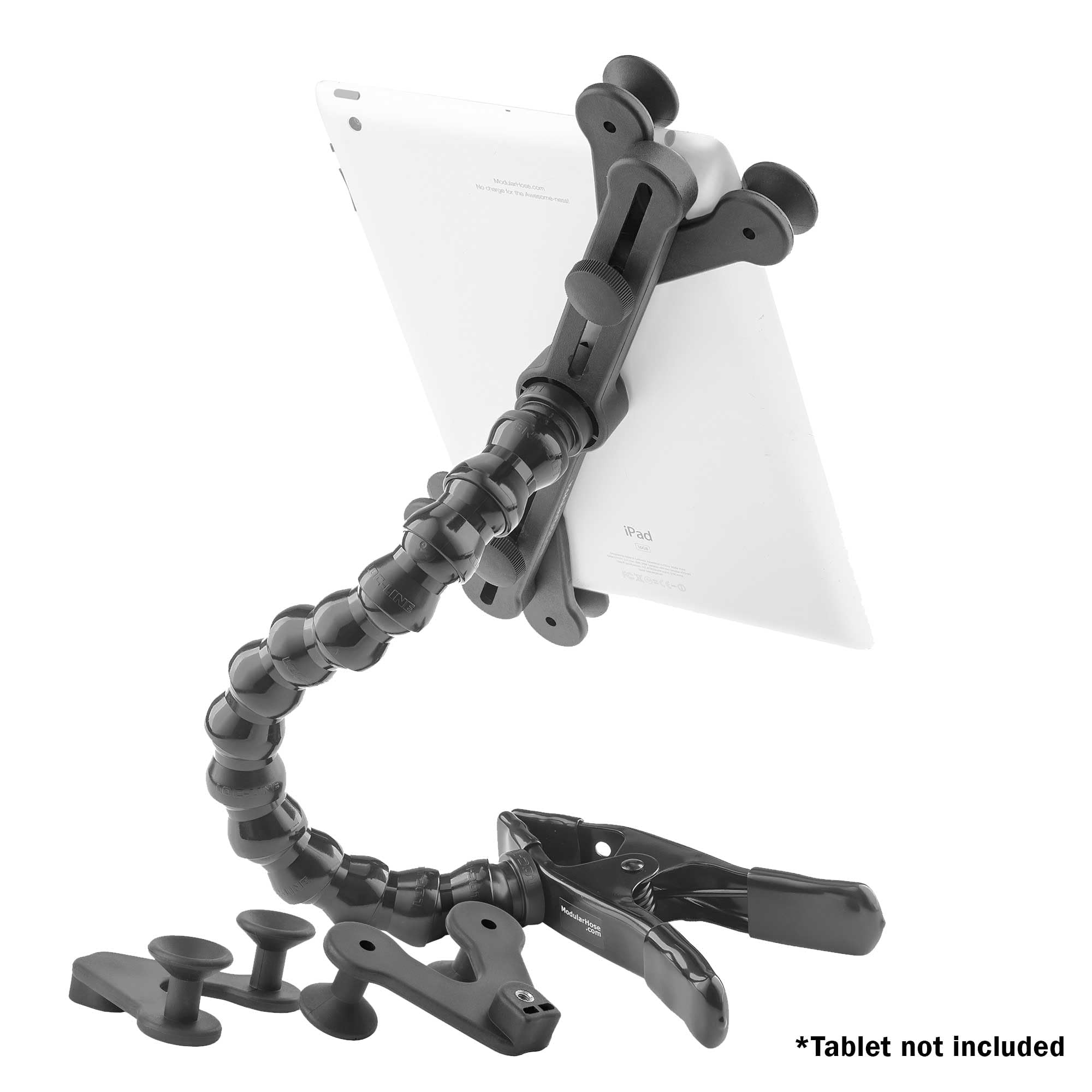 Heavy Duty ModularHose Tablet Holder with 2