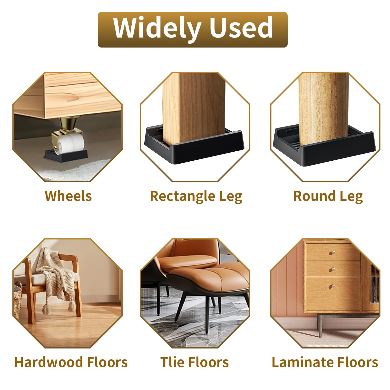 4 Pack Non-Slip Furniture Pads - BOIVSHI 2.9