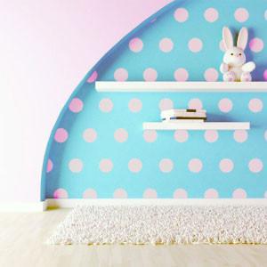 Soft Pink Polka Dot Wall Decals for Nursery, Kids Room & Home Decor - Removable & Easy to Apply Vinyl Stickers for Bedroom, Playroom & DIY Projects