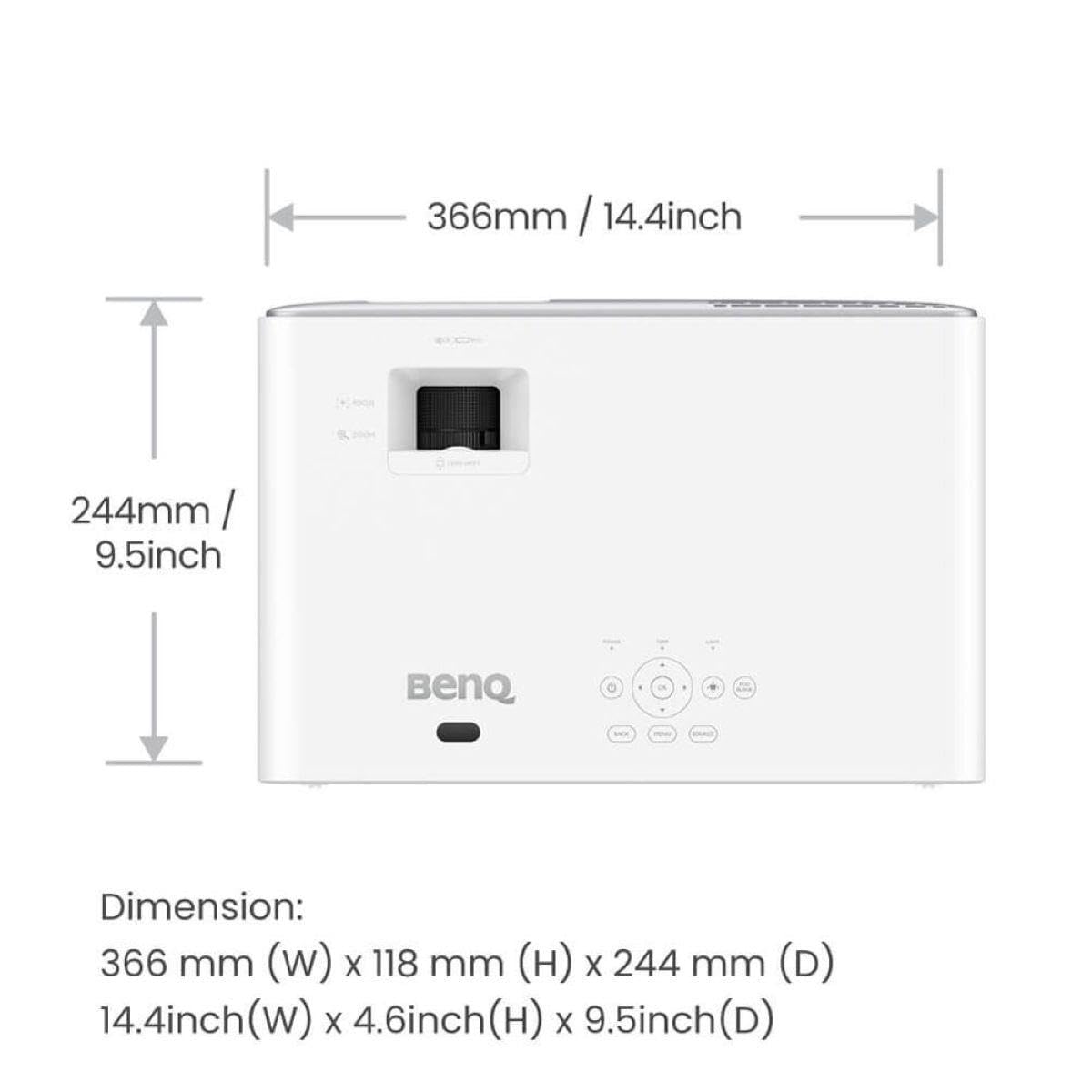 BenQ HT2060 2300 Lumen Full HD 1080p LED DLP Home Theater Projector - Perfect for Movie Nights, Gaming & Outdoor Screenings