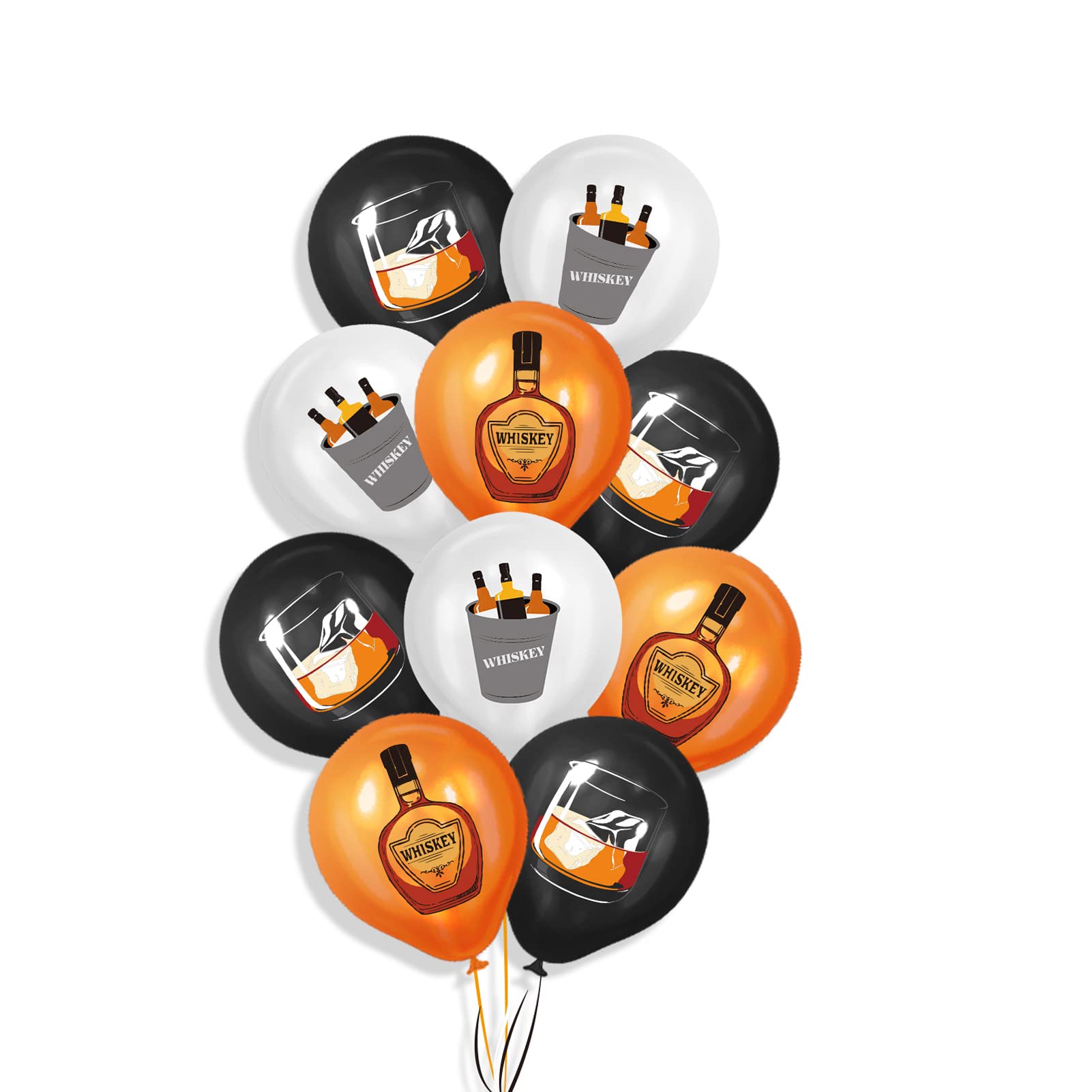 19-Piece Whisky Balloons Kit - Beer Themed Birthday Party Supplies for Aged to Perfection & Oktoberfest Decorations (Gold & Black) - Perfect for Whiskey Tasting Parties, Bachelor Celebrations & German Beer Festivals